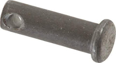 Made in USA - 5/16" Pin Diam, 1" OAL, Standard Clevis Pin - 9/64" Hole, 55/64" Usable Length, Uncoated Steel - All Tool & Supply