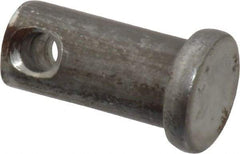 Made in USA - 3/8" Pin Diam, 3/4" OAL, Standard Clevis Pin - 5/32" Hole, 19/32" Usable Length, Uncoated Steel - All Tool & Supply