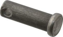 Made in USA - 3/8" Pin Diam, 1-3/32" OAL, Standard Clevis Pin - 5/32" Hole, 15/16" Usable Length, Uncoated Steel - All Tool & Supply