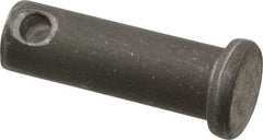 Made in USA - 3/8" Pin Diam, 1-1/8" OAL, Standard Clevis Pin - 5/32" Hole, 31/32" Usable Length, Uncoated Steel - All Tool & Supply