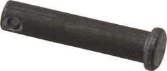 Made in USA - 3/8" Pin Diam, 1-3/4" OAL, Standard Clevis Pin - 5/32" Hole, 1-19/32" Usable Length, Uncoated Steel - All Tool & Supply