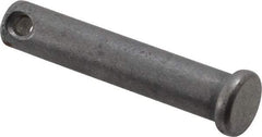 Made in USA - 3/8" Pin Diam, 1-7/8" OAL, Standard Clevis Pin - 5/32" Hole, 1-23/32" Usable Length, Uncoated Steel - All Tool & Supply