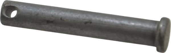 Made in USA - 3/8" Pin Diam, 2-1/4" OAL, Standard Clevis Pin - 5/32" Hole, 2-3/32" Usable Length, Uncoated Steel - All Tool & Supply