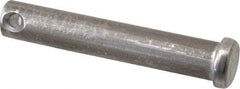 Made in USA - 7/16" Pin Diam, 2-1/2" OAL, Standard Clevis Pin - 5/32" Hole, 2-11/32" Usable Length, Uncoated Steel - All Tool & Supply