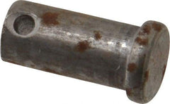 Made in USA - 1/2" Pin Diam, 1" OAL, Standard Clevis Pin - 5/32" Hole, 27/32" Usable Length, Uncoated Steel - All Tool & Supply