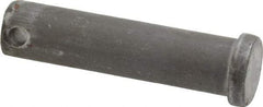 Made in USA - 1/2" Pin Diam, 2" OAL, Standard Clevis Pin - 5/32" Hole, 1-27/32" Usable Length, Uncoated Steel - All Tool & Supply