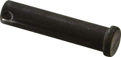 Made in USA - 1/2" Pin Diam, 2-1/4" OAL, Standard Clevis Pin - 5/32" Hole, 2-3/32" Usable Length, Uncoated Steel - All Tool & Supply