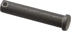 Made in USA - 1/2" Pin Diam, 2-1/2" OAL, Standard Clevis Pin - 5/32" Hole, 2-11/32" Usable Length, Uncoated Steel - All Tool & Supply