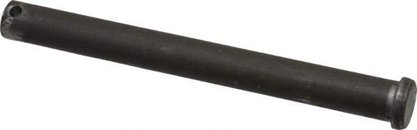 Made in USA - 1/2" Pin Diam, 5" OAL, Standard Clevis Pin - 5/32" Hole, 4-27/32" Usable Length, Uncoated Steel - All Tool & Supply