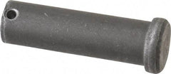 Made in USA - 3/4" Pin Diam, 2-1/2" OAL, Standard Clevis Pin - 5/32" Hole, 2-11/32" Usable Length, Uncoated Steel - All Tool & Supply