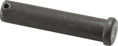 Made in USA - 3/4" Pin Diam, 3-1/2" OAL, Standard Clevis Pin - 5/32" Hole, 3-11/32" Usable Length, Uncoated Steel - All Tool & Supply