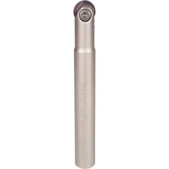 Iscar - 5/8" Cut Diam, 1" Shank Diam, 6.7" OAL, Indexable Ball Nose End Mill - 2.4" Head Length, Straight Shank, HCM D.62 Toolholder, HBF-QF, HBR-QF, HCD-QF, HCR Insert - All Tool & Supply