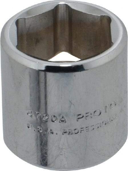 Proto - 5/8", 1/4" Drive, Standard Hand Socket - 6 Points, 7/8" OAL, Alloy Steel, Chrome Finish - All Tool & Supply