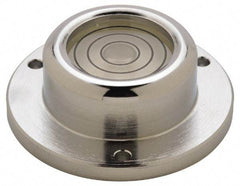 Geier & Bluhm, Inc. - 1-3/4 Inch Base Diameter x 0.63 Inch Overall Height, 3 Circles, Brass Bull's Eye Circular Level - 0.3 Inch Vial Diameter, 13/16 Inch Inner Diameter, 0.12 Inch Mounting Hole Diameter, 30 min Sensitivity, -40 to 150°F - All Tool & Supply