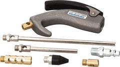 Guardair - 7 Piece Laser Palm Switch Air Gun Kit - 1/4 Inlet, 120 Max psi, Aluminum Hose - All Tool & Supply