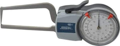 SPI - 20mm Max Measurement, 0.01mm Graduation, Outside Dial Caliper Gage - 80mm Leg Length, 0.03mm Accuracy - All Tool & Supply