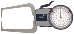 SPI - 20mm Max Measurement, 0.01mm Graduation, Outside Dial Caliper Gage - 85mm Leg Length, 0.03mm Accuracy - All Tool & Supply