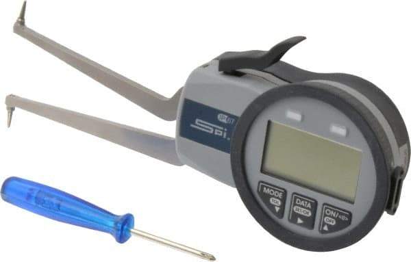 SPI - 0.0472 Inch Groove Width, 0.31 Inch Groove Depth, 1.58 to 2.36 Inch, Ball/Ball Inside Electronic Caliper Gage - 0.0005 Inch Resolution, 0.0015 Inch Accuracy, 0.0394 Inch Tip Diameter, 3.3465 Inch Leg Length, Data Output, 1.5V AAA Battery - All Tool & Supply