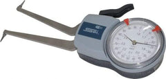 SPI - 1.6 to 2.4" Inside Dial Caliper Gage - 0.0005" Graduation, 0.0015" Accuracy, 3.3" Leg Length, 0.31" Deep x 0.1" Wide Groove, Ball Contact Points - All Tool & Supply