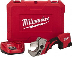 Milwaukee Tool - 2" Pipe Capacity, M12 PVC Shear - Cuts Flexible Rubber, PVC, Plastic - All Tool & Supply