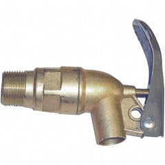 Wesco Industrial Products - 3/4" NPT Brass Rigid Drum Faucet - FM Approved, No Arrester, Self Closing, 5" Long Extension - All Tool & Supply