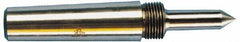 Riten - 1/2" Head Diam, Carbide-Tipped Steel Long Point Solid Dead Center - 3MT Morse Taper, 1/2" Point Diam, 2" Point Length, 2-5/8" OAL - All Tool & Supply