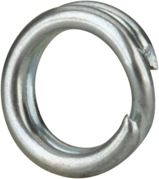 Made in USA - 0.174" ID, 0.254" OD, 0.062" Thick, Split Ring - Grade 2 Spring Steel, Zinc-Plated Finish - All Tool & Supply