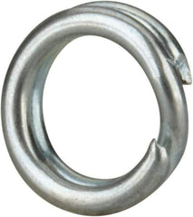 Made in USA - 0.174" ID, 0.254" OD, 0.062" Thick, Split Ring - Grade 2 Spring Steel, Zinc-Plated Finish - All Tool & Supply