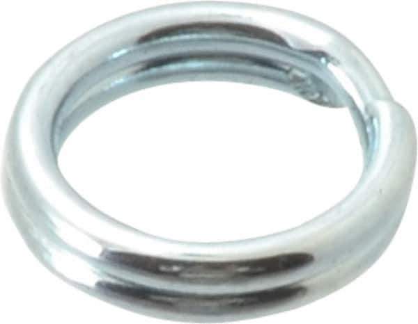 Made in USA - 0.212" ID, 0.292" OD, 0.062" Thick, Split Ring - Grade 2 Spring Steel, Zinc-Plated Finish - All Tool & Supply