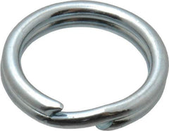 Made in USA - 0.328" ID, 0.43" OD, 0.074" Thick, Split Ring - Grade 2 Spring Steel, Zinc-Plated Finish - All Tool & Supply