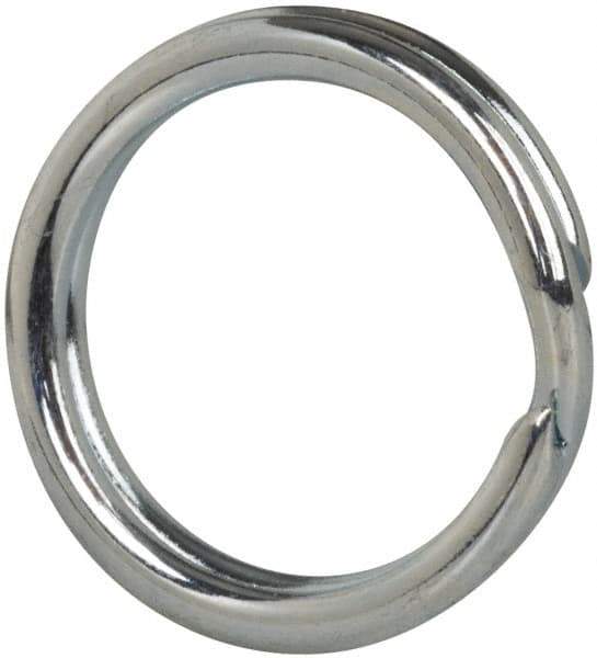 Made in USA - 0.428" ID, 0.542" OD, 0.083" Thick, Split Ring - Grade 2 Spring Steel, Zinc-Plated Finish - All Tool & Supply