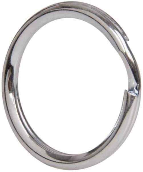 Made in USA - 0.802" ID, 0.97" OD, 0.11" Thick, Split Ring - Grade 2 Spring Steel, Zinc-Plated Finish - All Tool & Supply