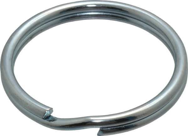 Made in USA - 1.396" ID, 1.64" OD, 0.168" Thick, Split Ring - Grade 2 Spring Steel, Zinc-Plated Finish - All Tool & Supply