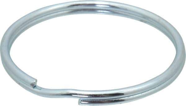 Made in USA - 2.016" ID, 2.24" OD, 0.18" Thick, Split Ring - Grade 2 Spring Steel, Zinc-Plated Finish - All Tool & Supply