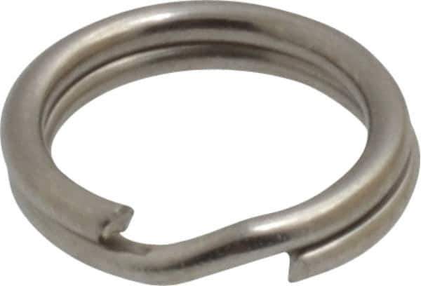 Made in USA - 0.28" ID, 0.38" OD, 0.074" Thick, Split Ring - 18-8 Stainless Steel, Natural Finish - All Tool & Supply