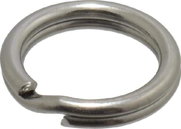 Made in USA - 0.328" ID, 0.43" OD, 0.074" Thick, Split Ring - 18-8 Stainless Steel, Natural Finish - All Tool & Supply