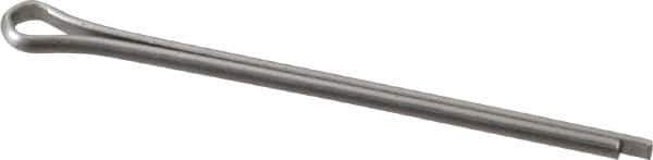 Made in USA - 3/32" Diam x 1-3/4" Long Extended Prong Cotter Pin - Grade 18-8, Uncoated, Stainless Steel - All Tool & Supply