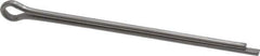 Made in USA - 1/8" Diam x 2-1/2" Long Extended Prong Cotter Pin - Grade 18-8, Uncoated, Stainless Steel - All Tool & Supply