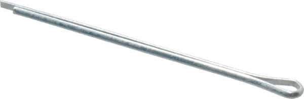 Made in USA - 1/16" Diam x 1-1/2" Long Extended Prong Cotter Pin - Grade 2, Zinc-Plated, Steel - All Tool & Supply