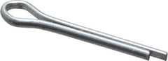 Made in USA - 3/32" Diam x 3/4" Long Extended Prong Cotter Pin - Grade 2, Zinc-Plated, Steel - All Tool & Supply