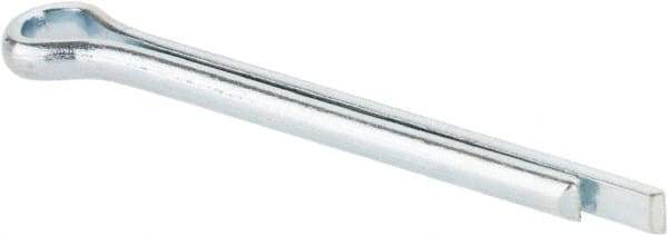 Made in USA - 3/32" Diam x 1" Long Extended Prong Cotter Pin - Grade 2, Zinc-Plated, Steel - All Tool & Supply