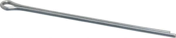 Made in USA - 3/32" Diam x 2-1/2" Long Extended Prong Cotter Pin - Grade 2, Zinc-Plated, Steel - All Tool & Supply