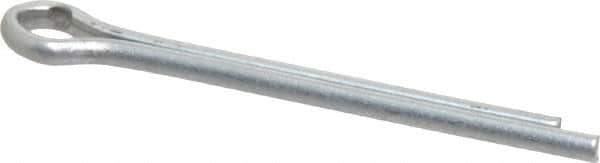 Made in USA - 1/8" Diam x 1-1/2" Long Extended Prong Cotter Pin - Grade 2, Zinc-Plated, Steel - All Tool & Supply