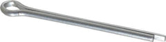 Made in USA - 1/8" Diam x 1-3/4" Long Extended Prong Cotter Pin - Grade 2, Zinc-Plated, Steel - All Tool & Supply