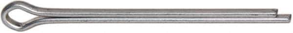 Made in USA - 1/8" Diam x 2" Long Extended Prong Cotter Pin - Grade 2, Zinc-Plated, Steel - All Tool & Supply