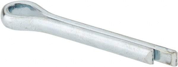 Made in USA - 5/32" Diam x 1" Long Extended Prong Cotter Pin - Grade 2, Zinc-Plated, Steel - All Tool & Supply