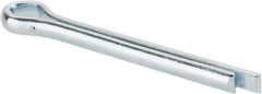 Made in USA - 5/32" Diam x 1-1/2" Long Extended Prong Cotter Pin - Grade 2, Zinc-Plated, Steel - All Tool & Supply