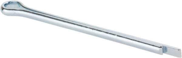 Made in USA - 5/32" Diam x 2-1/2" Long Extended Prong Cotter Pin - Grade 2, Zinc-Plated, Steel - All Tool & Supply