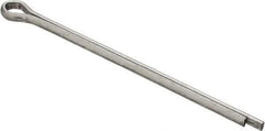 Made in USA - 5/32" Diam x 3" Long Extended Prong Cotter Pin - Grade 2, Zinc-Plated, Steel - All Tool & Supply