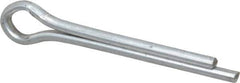 Made in USA - 3/16" Diam x 1-1/2" Long Extended Prong Cotter Pin - Grade 2, Zinc-Plated, Steel - All Tool & Supply